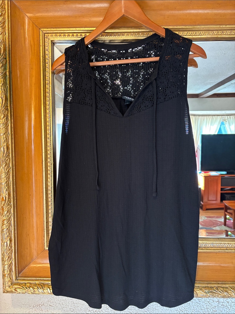 Torrid Black Crocheted Tank Top - Size L (0)
